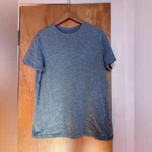 Goodfellow & Co Shirt Mens L Blue Heather Short Sleeve Crewneck Standard Fit Top